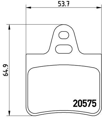 P61062 BREMBO Комплект тормозных колодок, дисковый тормоз