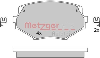 1170515 METZGER Комплект тормозных колодок, дисковый тормоз