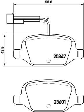 P23146 BREMBO Комплект тормозных колодок, дисковый тормоз