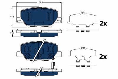 GDB3583BTE TRW Комплект тормозных колодок, дисковый тормоз