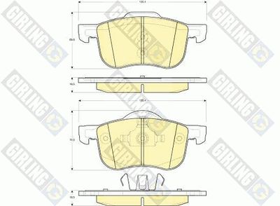 6113882 GIRLING Комплект тормозных колодок, дисковый тормоз