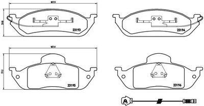 P50039 BREMBO Комплект тормозных колодок, дисковый тормоз