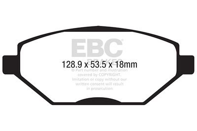 DPX2293 EBC Brakes Комплект тормозных колодок, дисковый тормоз