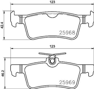 P61126 BREMBO Комплект тормозных колодок, дисковый тормоз