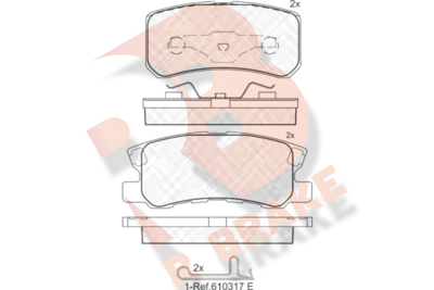 RB1375 R BRAKE Комплект тормозных колодок, дисковый тормоз