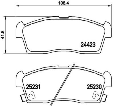 P61108 BREMBO Комплект тормозных колодок, дисковый тормоз