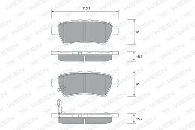 1512106 WEEN Комплект тормозных колодок, дисковый тормоз