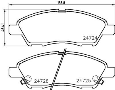 8DB355028731 HELLA PAGID Комплект тормозных колодок, дисковый тормоз