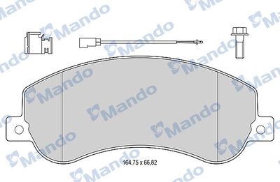 MBF015034 MANDO Комплект тормозных колодок, дисковый тормоз