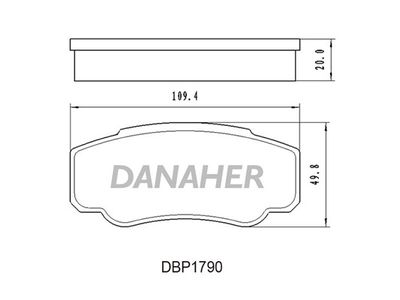 DBP1790 DANAHER Комплект тормозных колодок, дисковый тормоз