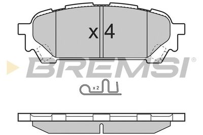 BP3270 BREMSI Комплект тормозных колодок, дисковый тормоз