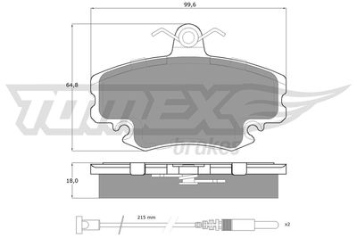 TX1178 TOMEX Brakes Комплект тормозных колодок, дисковый тормоз