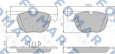 FO861481 FOMAR Friction Комплект тормозных колодок, дисковый тормоз