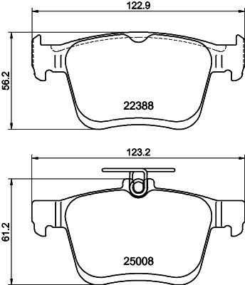 8DB355042651 HELLA PAGID Комплект тормозных колодок, дисковый тормоз