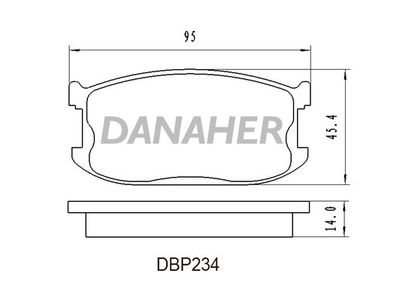 DBP234 DANAHER Комплект тормозных колодок, дисковый тормоз