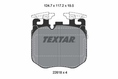 2261801 TEXTAR Комплект тормозных колодок, дисковый тормоз