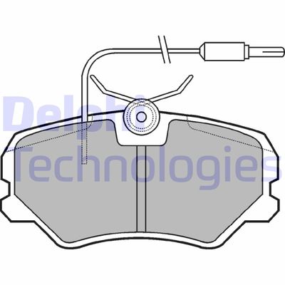 LP1606 DELPHI Комплект тормозных колодок, дисковый тормоз