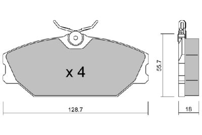 BPRE1013 AISIN Комплект тормозных колодок, дисковый тормоз