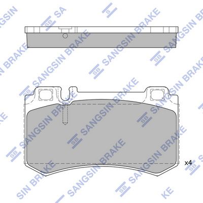 SP2188 Hi-Q Комплект тормозных колодок, дисковый тормоз