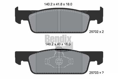 BPD1010 BENDIX Braking Комплект тормозных колодок, дисковый тормоз