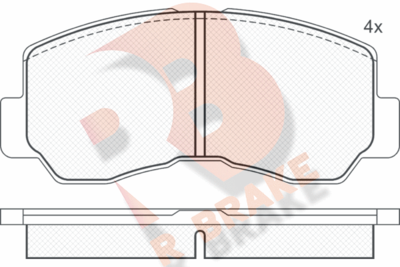 RB0623 R BRAKE Комплект тормозных колодок, дисковый тормоз