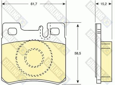 6109872 GIRLING Комплект тормозных колодок, дисковый тормоз