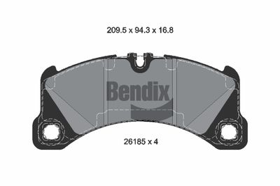 BPD2425 BENDIX Braking Комплект тормозных колодок, дисковый тормоз