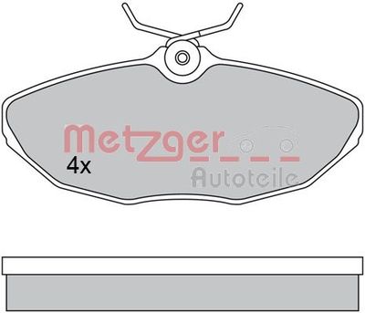 1170341 METZGER Комплект тормозных колодок, дисковый тормоз