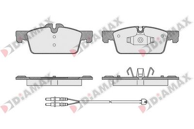 N09516A DIAMAX Комплект тормозных колодок, дисковый тормоз