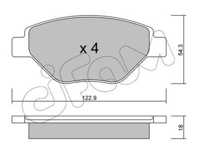 8225430 CIFAM Комплект тормозных колодок, дисковый тормоз
