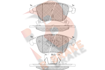 RB2231 R BRAKE Комплект тормозных колодок, дисковый тормоз