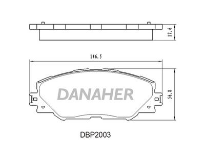 DBP2003 DANAHER Комплект тормозных колодок, дисковый тормоз