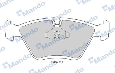 MBF015566 MANDO Комплект тормозных колодок, дисковый тормоз