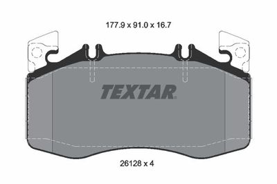 2612801 TEXTAR Комплект тормозных колодок, дисковый тормоз