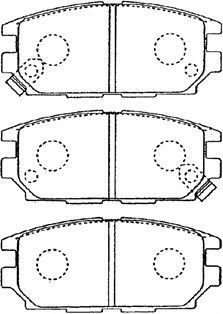 D2N036 AISIN Комплект тормозных колодок, дисковый тормоз