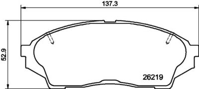 8DB355040491 HELLA Комплект тормозных колодок, дисковый тормоз