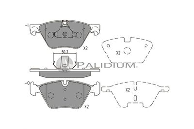 P11549 ASHUKI by Palidium Комплект тормозных колодок, дисковый тормоз