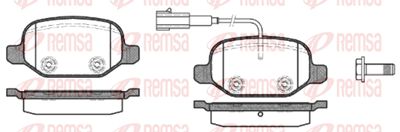072702 REMSA Комплект тормозных колодок, дисковый тормоз
