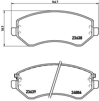 P37007 BREMBO Комплект тормозных колодок, дисковый тормоз