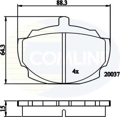 CBP0241 COMLINE Комплект тормозных колодок, дисковый тормоз