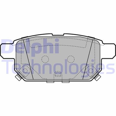 LP2687 DELPHI Комплект тормозных колодок, дисковый тормоз