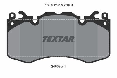 2465901 TEXTAR Комплект тормозных колодок, дисковый тормоз