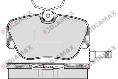 N09619 DIAMAX Комплект тормозных колодок, дисковый тормоз