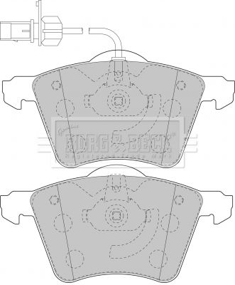 BBP1800 BORG & BECK Комплект тормозных колодок, дисковый тормоз