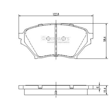 J3603052 NIPPARTS Комплект тормозных колодок, дисковый тормоз