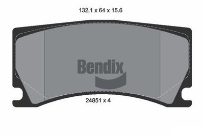 BPD2200 BENDIX Braking Комплект тормозных колодок, дисковый тормоз