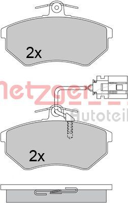 1170674 METZGER Комплект тормозных колодок, дисковый тормоз