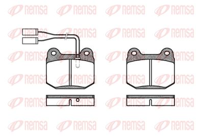 001401 REMSA Комплект тормозных колодок, дисковый тормоз