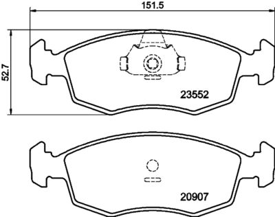 PCP1589 DON Комплект тормозных колодок, дисковый тормоз