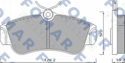 FO461981 FOMAR Friction Комплект тормозных колодок, дисковый тормоз